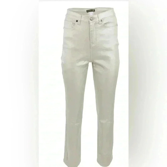 Metallic Straight Leg Jeans - Picture 2 of 11